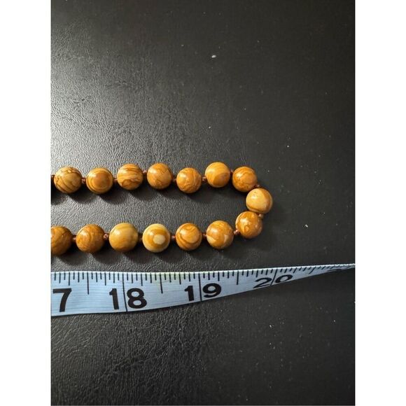 Vintage Native American Viscolite & Jasper Beaded Antler Necklace Navajo Boho - Picture 4 of 7